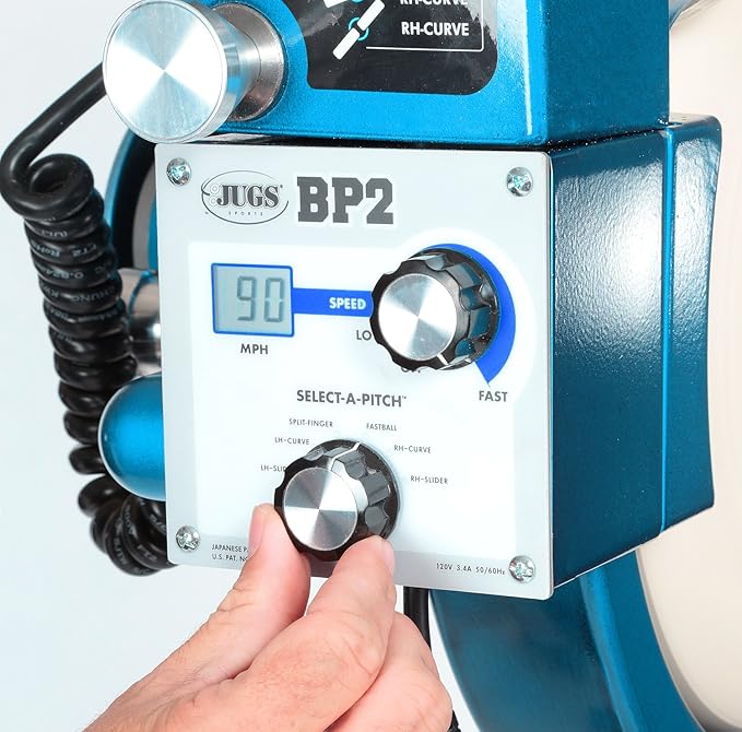 Jugs BP2 Baseball Pitching Machine—The Coach’s Pitching Machine—The BP2 is Designed specifically to Simplify Your Batting Practice. with 6 Pre-Set Pitch Positions The BP2 Takes The Guesswork Out!