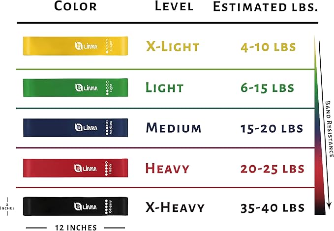 Fittest Pro by Limm Resistance Bands for Legs and Butt, Fabric Exercise Loop Bands Yoga, Pilates, Rehab, Fitness and Home Workout, Strength Bands for Booty