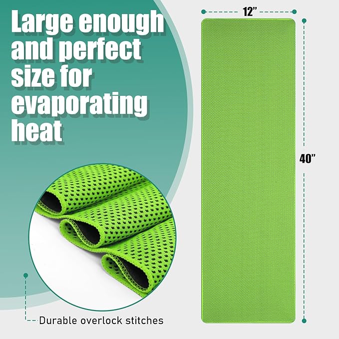 Cooling Towels Pack of 30, 40"*12" Neck Cool Towel Bulk, Cold Towels for Neck and Face, Cooling Rags Sports Towel for Hot Weather, Running, Soccer, Yoga, Gym, Golf