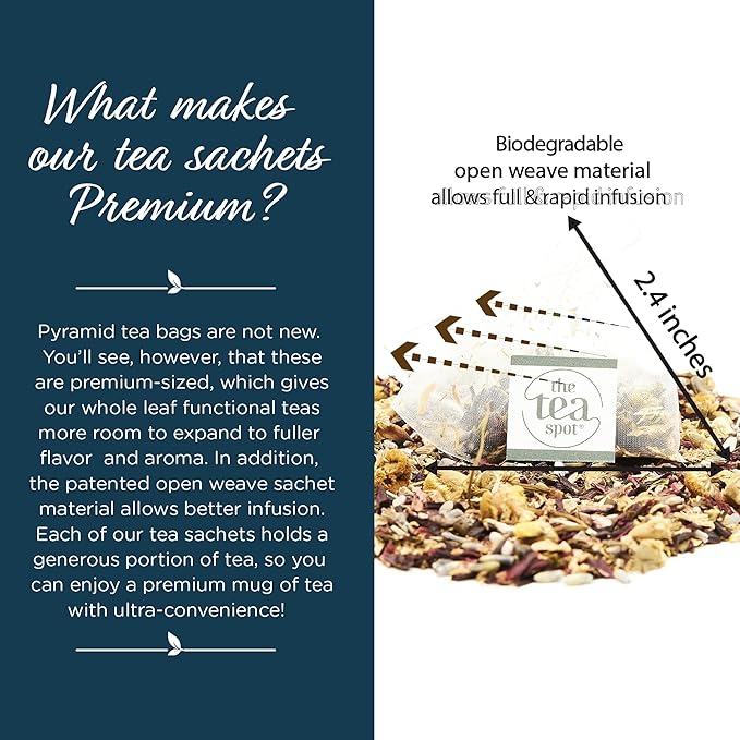 The Tea Spot Organic Lights Out Tea with Valerian Root Relaxation | Blend of Hibiscus, Peppermint, Chamomile, Lavender, Licorice Root & Valerian Root | Caffeine-Free 15 Tea Bags, Pack of 1