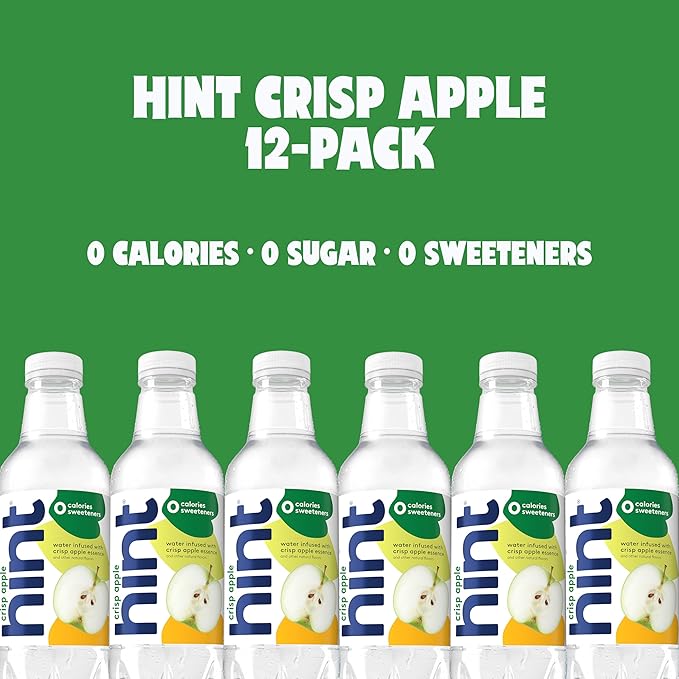 Hint Water Pineapple, Pure Water Infused with Pineapple, Zero Sugar, Zero Calories, Zero Sweeteners, Zero Preservatives, Zero Artificial Flavors, 16 Fl Oz (Pack of 12)