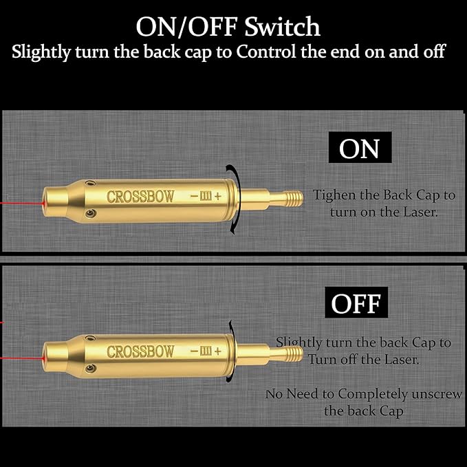 GOTICAL Archery Crossbow Bow Arrow Red Laser Sighting Tool Boresighter Bore Sight