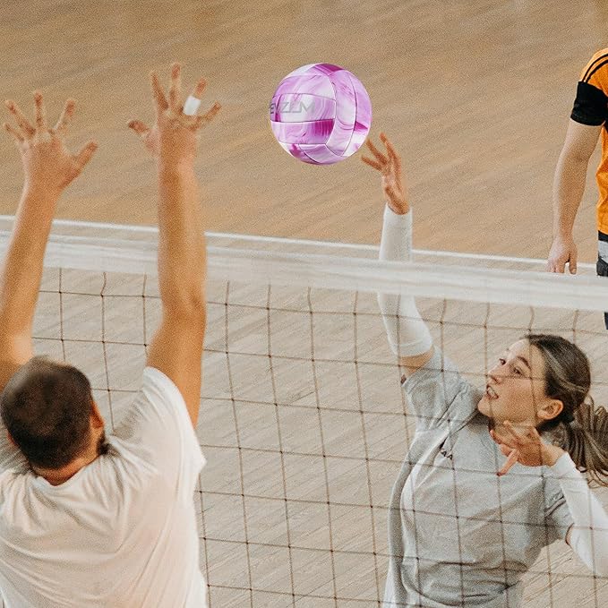 EVZOM Super Soft Volleyball Beach Volleyball Official Size 5 for Outdoor/Indoor/Pool/Gym/Training Premium Volleyballs Equipment Durability Stability Sports Ball
