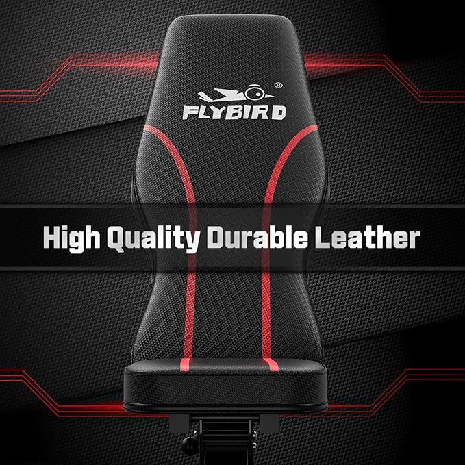 FLYBIRD Adjustable Bench,Utility Weight Bench for Full Body Workout- Multi-Purpose Foldable Incline Bench (Black)