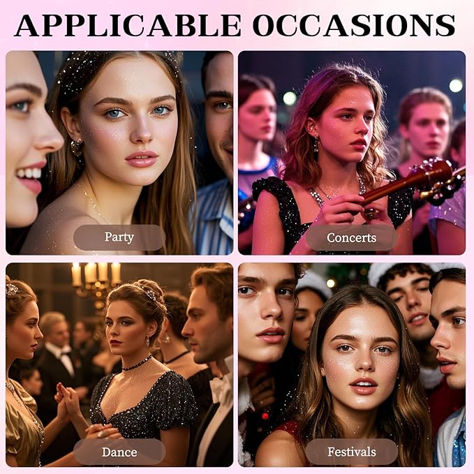 Glitter Spray for Hair and Body, Glitter Body Spray, Quick-Drying Waterproofing Body Shimmer Suitable for Festival Rave，Halloween, Christmas