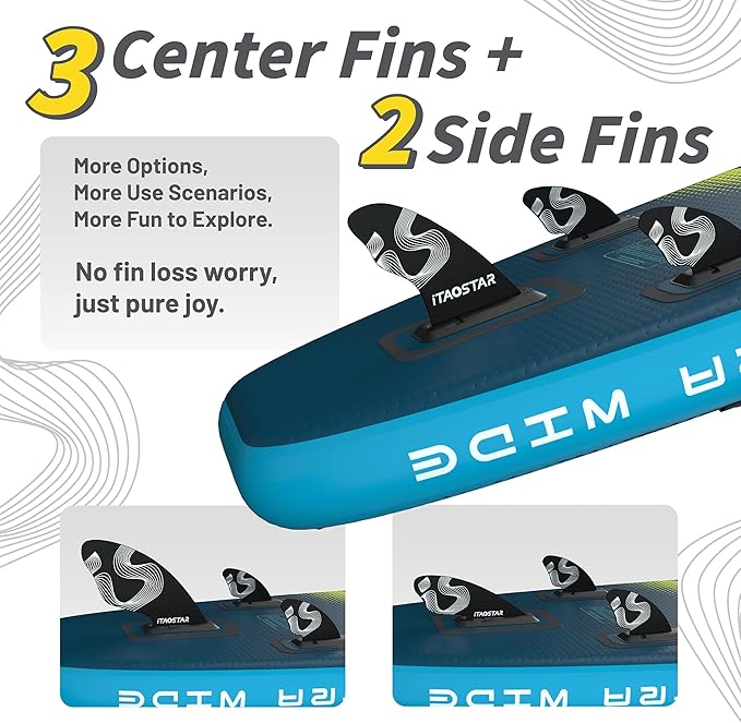 Lead 11‘ x 33" / 12’×35" Inflatable Stand Up Paddle Board - Premium SUP Board Kit - Ultra Stable Paddleboard for Adults & Youth - All Skill Levels - for Lakes, Oceans