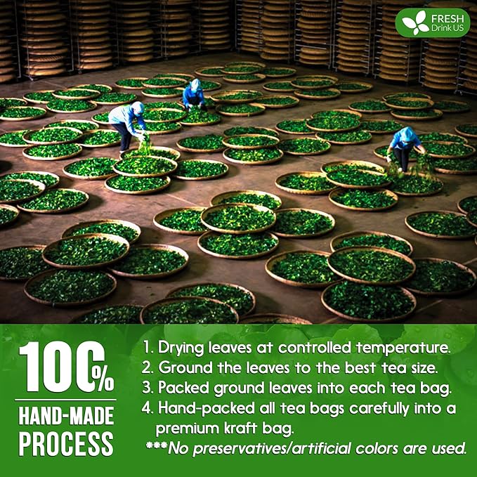 FreshDrinkUS, Premium Gotu Kola Leaf Tea – 40 Tea Bags | Pure Dried Centella Asiatica Leaves | Naturally Caffeine-Free Herbal Tea | Refreshing Aroma & Smooth Taste | Premium Herbal Infusion. Vegan