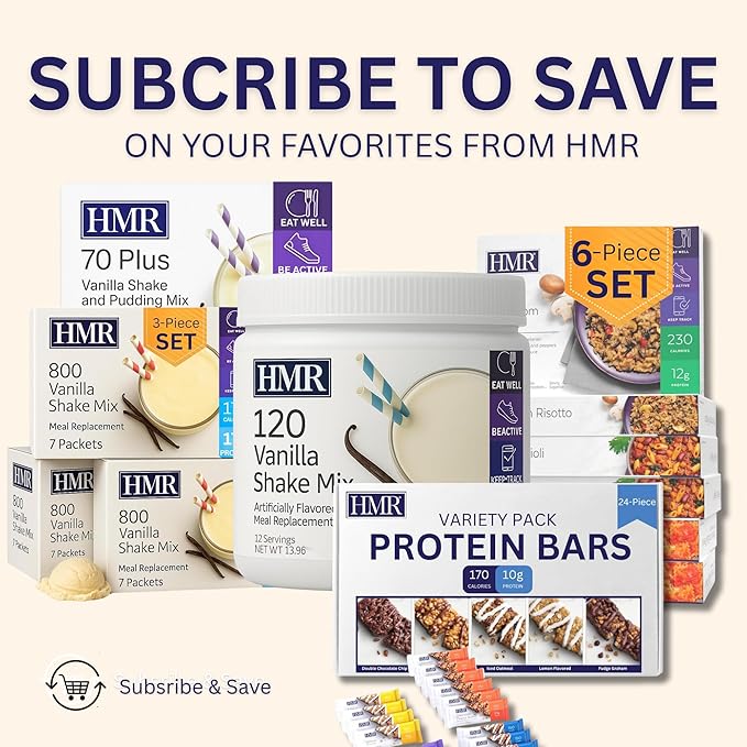 HMR 70 Plus Vanilla Shake & Pudding Mix | Meal Replacement Powder | Lactose-Free | 15g Protein | Supports Healthy Weight Loss | Easy to Make | Low Calorie | 21 Single Serving Packets