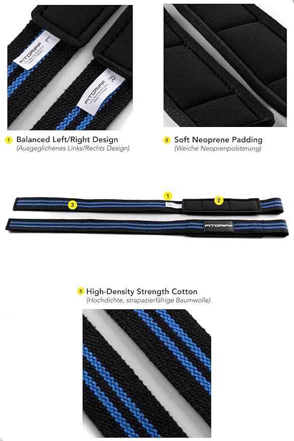Fitgriff® Lifting Straps & Wrist Wraps (Bundle) Superior Support for Weightlifting & Gym Workouts - for Men and Women