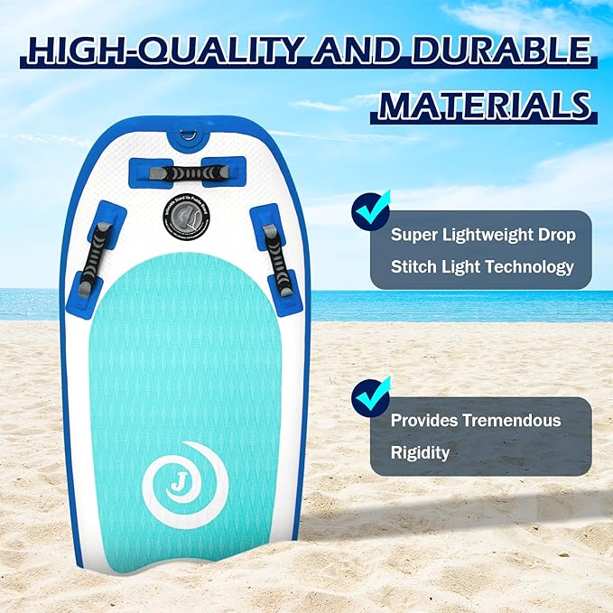 Inflatable Bodyboard Lightweight Portable 40" Body Board for Adults and Kids Surfboards Body Boards for Beach River