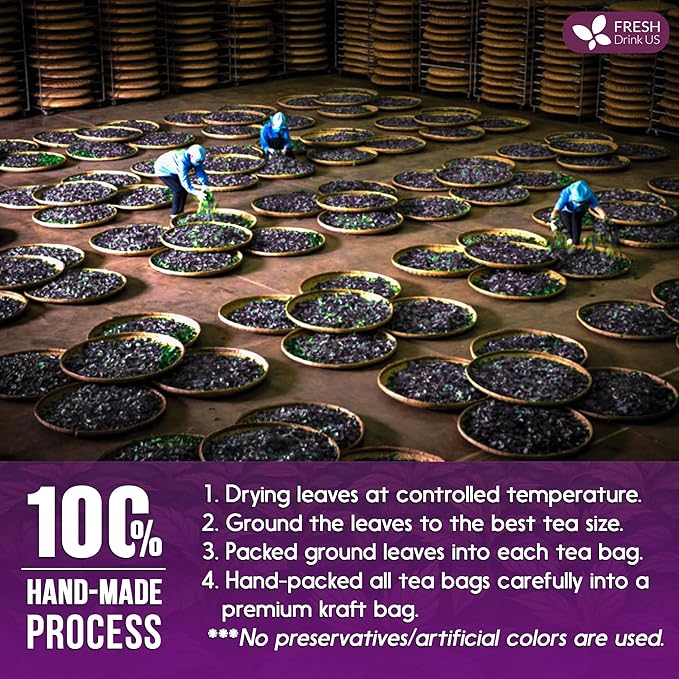 FreshDrinkUS, Premium Perilla Leaf Tea – 40 Tea Bags | 100% Pure Perilla Leaves | Caffeine-Free, Non-GMO, Natural Packaging | Herbal Tea Bags for Daily Enjoyment. Gluten-Free. Sugar-Free. Vegan