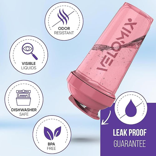 '-2 Pack- 28 oz Protein Shaker Bottles for Protein Mixes - 2x Wire Whisk | Leak Proof Shaker Cups for Protein Shakes | Protein Shaker Bottle Pack (Pink/Turquise)