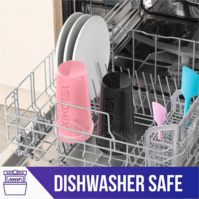 '-2 Pack- 28 oz Protein Shaker Bottles for Protein Mixes - 2x Wire Whisk | Leak Proof Shaker Cups for Protein Shakes | Protein Shaker Bottle Pack | Shakers for Protein Shakes-Pink&Black