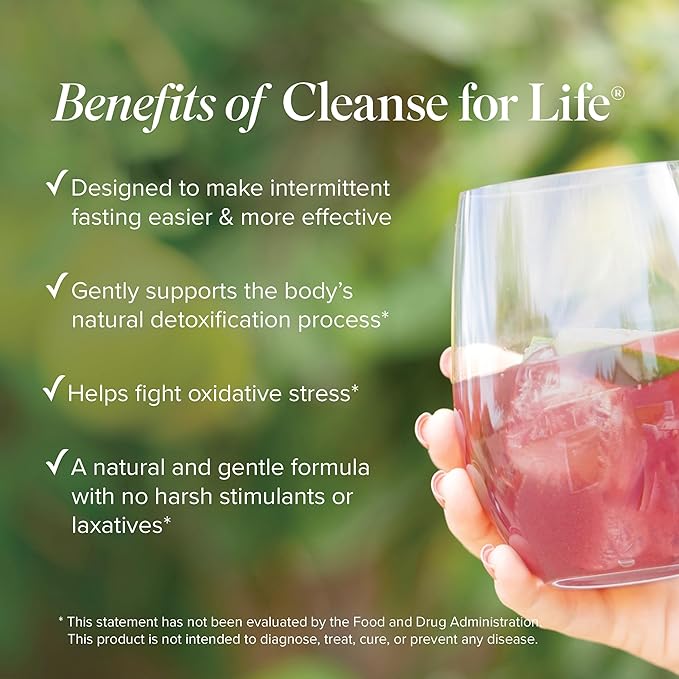 Isagenix Cleanse for Life - Powder Supplement for Cleanse Drink with No Laxatives or Diuretics - Support Metabolism with Vitamin B12 & Niacin - Natural Rich Berry -3.4 Oz (16 Servings)