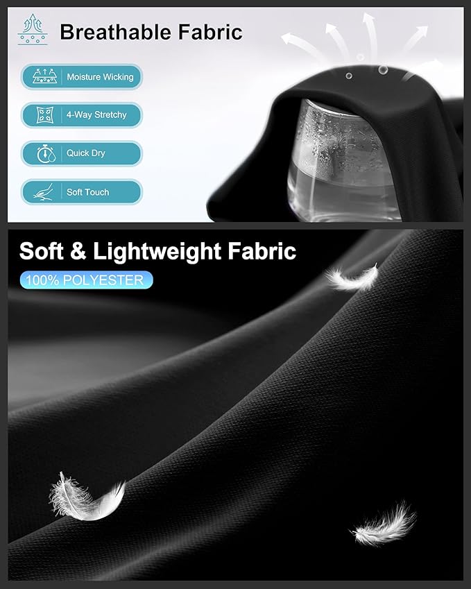 G Gradual Men's Workout Shirts Quick Dry Athletic Running T-Shirts Lightweight Moisture Wicking Short Sleeve Sports Gym Tops