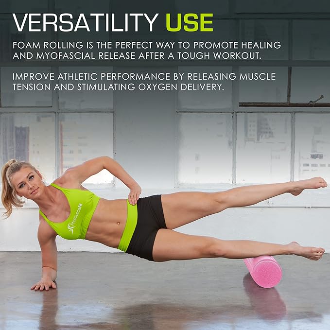 ProsourceFit High Density Foam Rollers 18 to 36 - inches Long, Firm Full Body Athletic Massage Tool for Back Stretching, Yoga, Pilates, Post Workout Muscle Recuperation