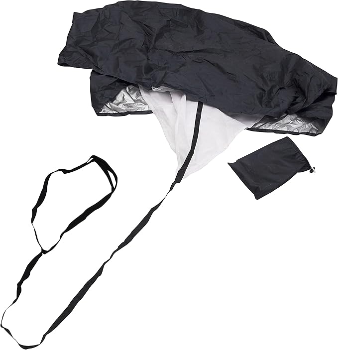 GSi 56" Chute Running Parachute Resistance Trainer for Kids Adults improving Power Speed Sprint Fitness Agility Stamina for Basketball Soccer Rugby Accessories American Football Training Equipment
