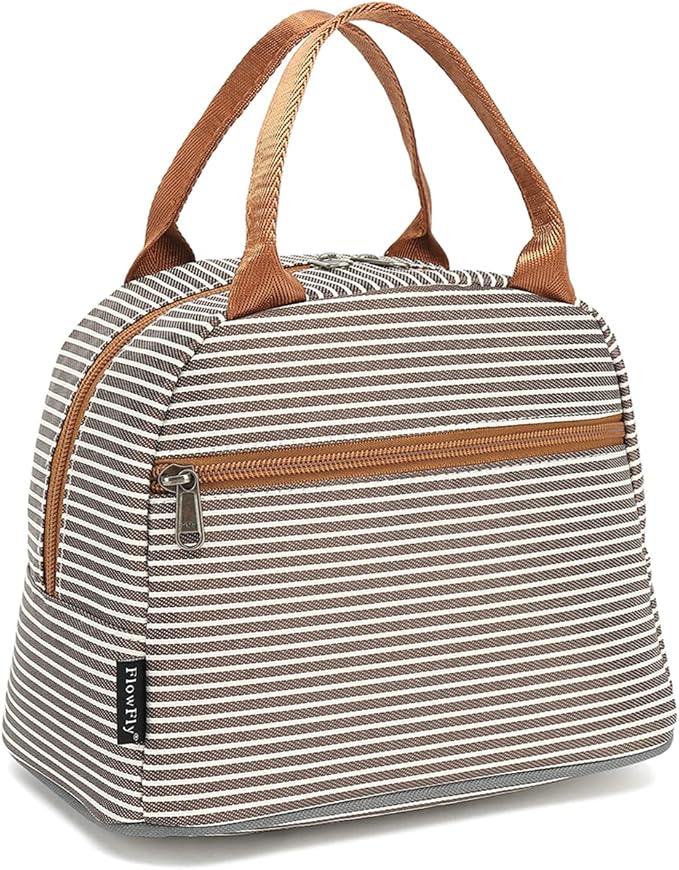 FlowFly Insulated Lunch Cooler Bag - Tote Bag Organizer for Women/Men, Coffee