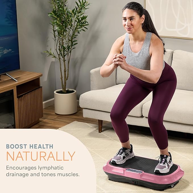 Lifepro Waver Vibration Plate Exercise Machine – High-Intensity Vibration for Muscle Activation, Full-Body Workout Vibrating Platform with Loop Bands, Fitness Equipment for Strength Toning & Fat Loss