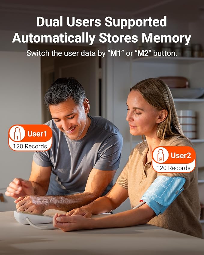 iHealth Accu Luminate Arm Blood Pressure Monitor – 4.5" Large Tri-Color WHO-Based LCD, Clinically Validated Accuracy, Irregular Heartbeat Alert, Bluetooth Cloud Sync, Adjustable Large 8.6"–17" Cuff