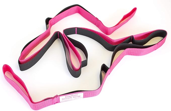 RangeMaster Stretch Strap with Exercise Guide│ Versatile Multi-Loop Strap Perfect for Yoga, Pilates, and Physical Therapy │ Portable │ Helps Improve Flexibility