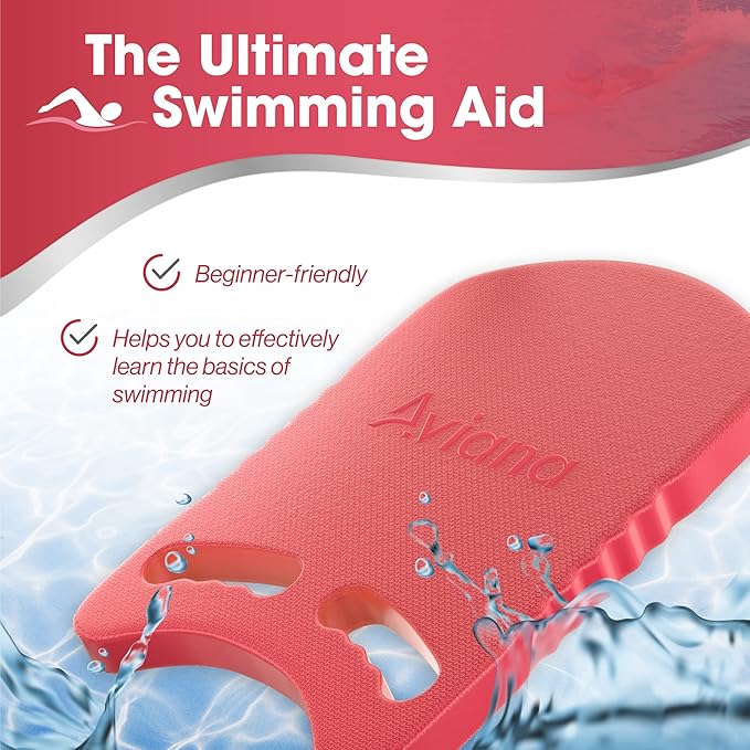 Kickboard Adult & Youth Swim Buoy Aid Leg Kick Exercise Training Float for Swimming Pool or Open Water Foam Equipment | High Buoyancy | Non-Slip | EVA Material & BPA Free