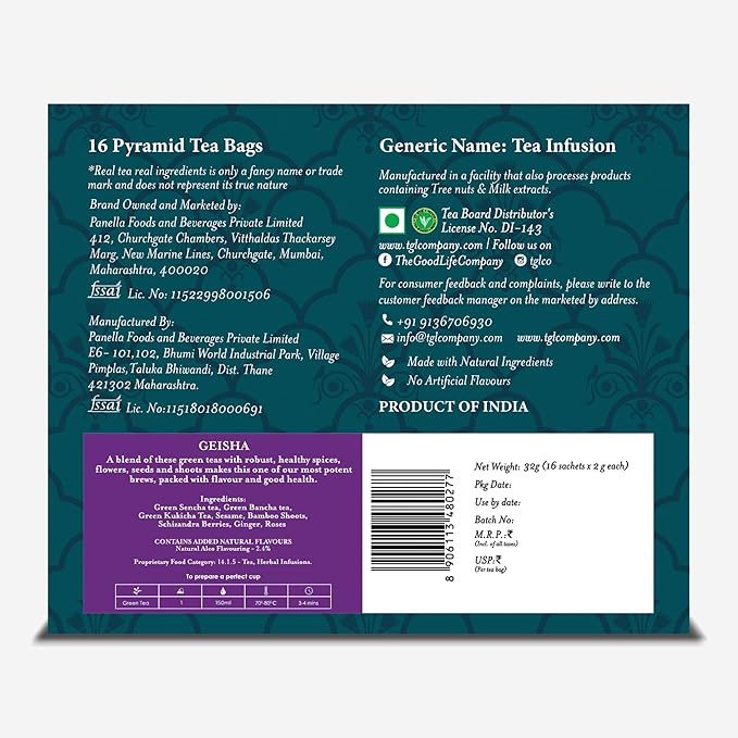 TGL Co. Green Tea | Sip it Hot or Iced | Soothes Digestion, Cleansing & Refreshing (Geisha tea)