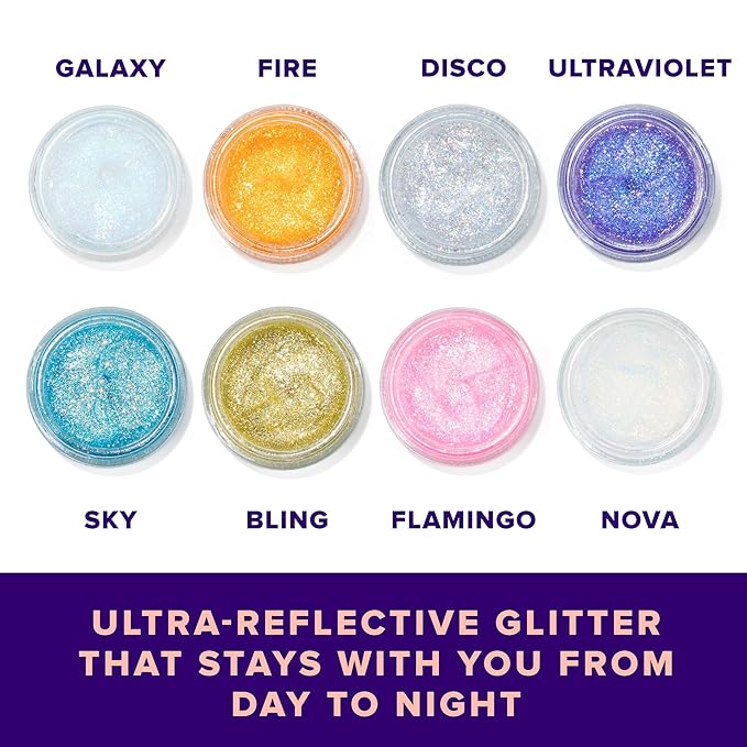 Unicorn Snot Face & Body Glitter - Cosmetic-Grade Holographic Glitter Gel - Makeup for Festivals, Raves, Anime Cosplay - Safe for Face, Easy Application & Removal, 1.7oz Silver (Disco)