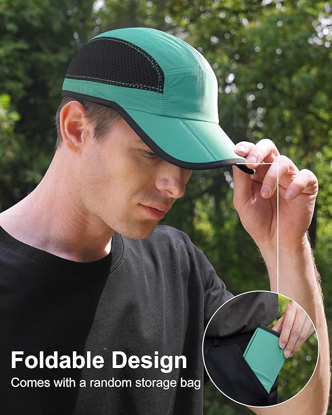 GADIEMKENSD Mens Folding Outdoor Hat Long Brim UPF 50+ Sun Protection