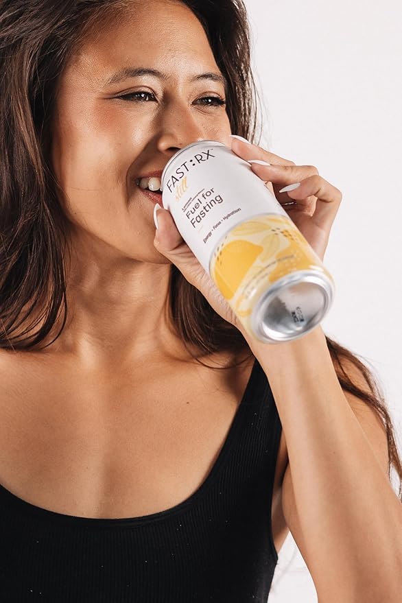 FASTRX Meyer Lemon Still Fasting Electrolyte Drink – Hunger Suppressant, Includes Essential Electrolytes and Vitamins, De-Sugared Lemon Juice – Zero Sugar, 16 Fl Oz (Pack of 12