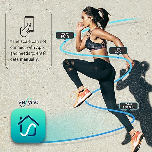 Etekcity Bathroom Scale for Body Weight, Highly Accurate Digital Electronic Weighing Machine for People, LCD Display, Large Size, 6mm Tempered Glass for Safe Home Use, Batteries Included, 400 lbs