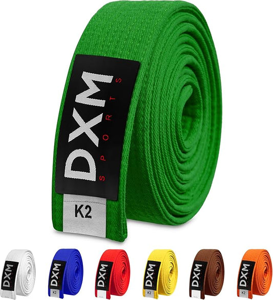 DXM SPORTS BJJ Jiu Jitsu Belt - Taekwondo Karate Belt - Martial Arts Uniform Ranking Judo Belt Double Stitched for Kids Adult