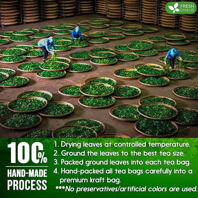 FreshDrinkUS, Premium 75 Parsley Leaf Tea Bags, 100% Natural & Pure from Parsley Leaves. Loose Leaf Parsley Herbal Tea. Made with Natural Material Tea Bags. No Sugar, No Caffeine, No Gluten, Vegan.