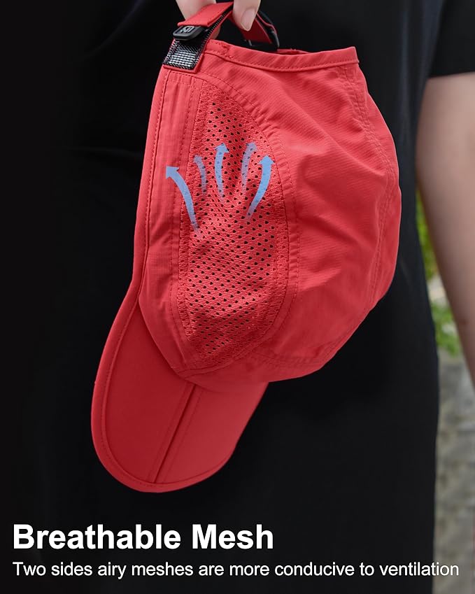 GADIEMKENSD Mens Folding Outdoor Hat Long Brim UPF 50+ Sun Protection