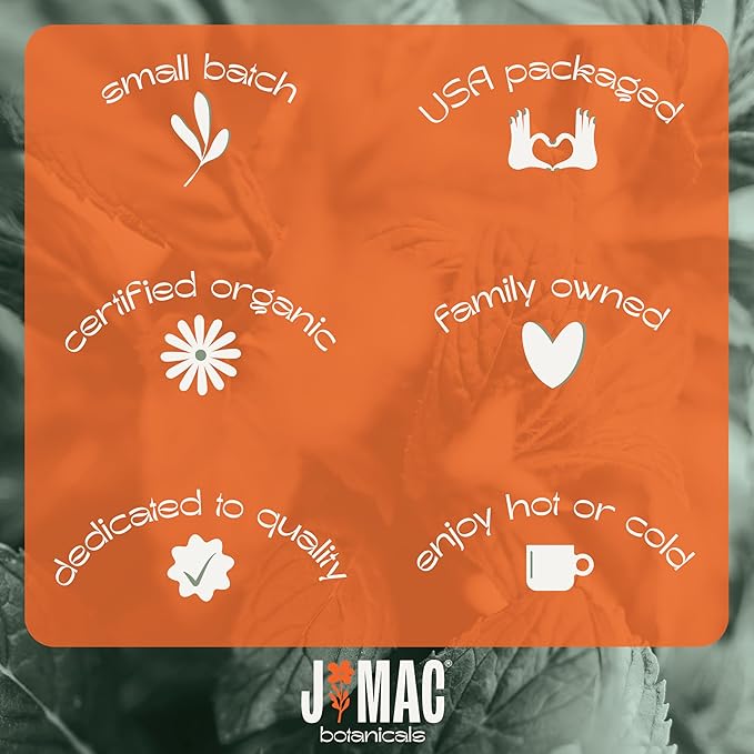 J MAC BOTANICALS Organic Moringa Leaves, malunggay leaf, Whole Green Moringa Oleifera Leaf Tea