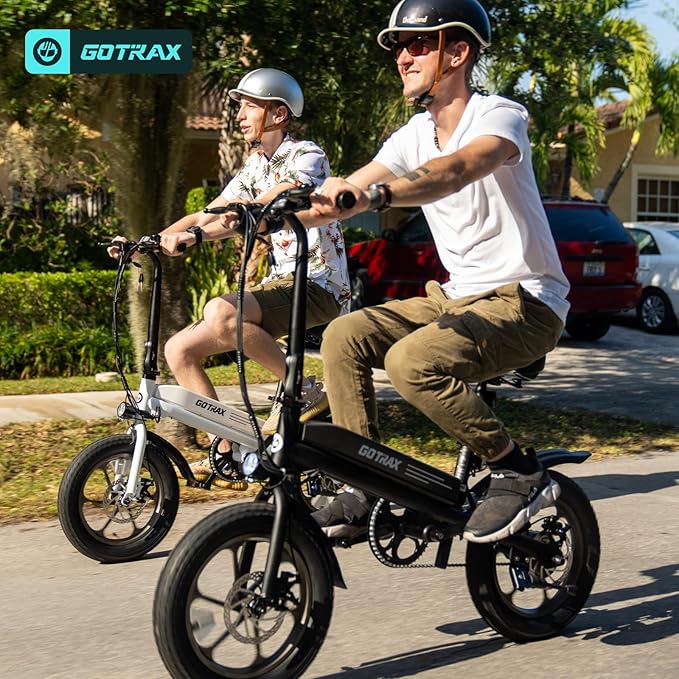 Gotrax S3 Electric Bike, 16x3.0 Fat Tire Electric Bicycle Adults, 750W Peak Motor, Max Range 25 Miles, Up to 20 Mph, Removable Battery, Adjustable Seat, Folding Electric Bike for Adults/Teens 13+