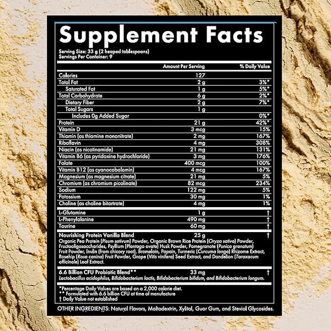 WelleCo, Nourishing Protein, Premium Organic Sprouted Brown Rice & Pea Protein, Vanilla Flavour, 300g (10.5oz) Pouch