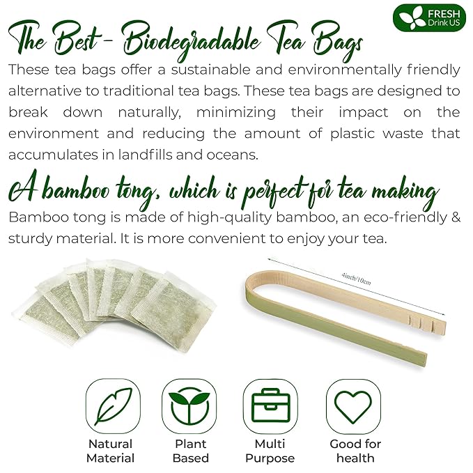 FreshDrinkUS, Premium 25 Tea Bags Soursop Turmeric, 100% Natural, Blend of Soursop Leaves, and Turmeric Root. Made with Natural Material Tea Bags. No Sugar, Vegan.