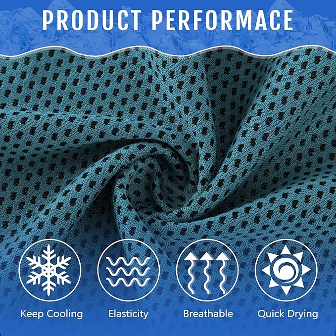 Hosuly 30 Pack Cooling Towels, 40"x12" Ice Breathable Soft Chilly Sweat Rag Microfiber Workout Rags for Gym Cooling Towels for Neck and Face for Yoga Golf Sport Running