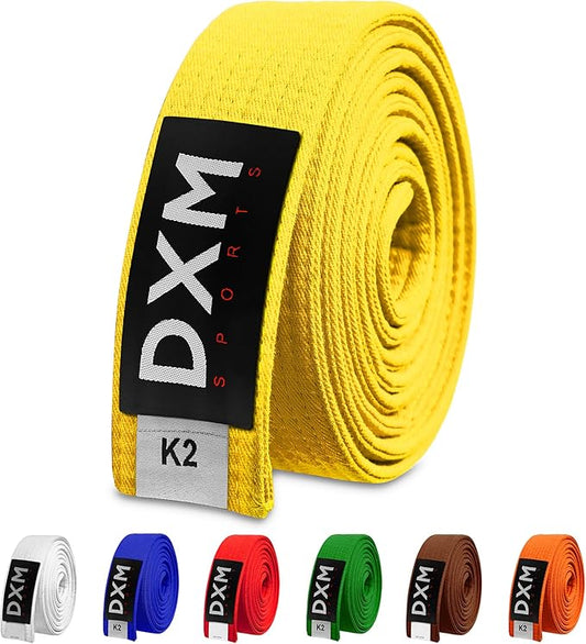 DXM SPORTS BJJ Jiu Jitsu Belt - Taekwondo Karate Belt - Martial Arts Uniform Ranking Judo Belt Double Stitched for Kids Adult
