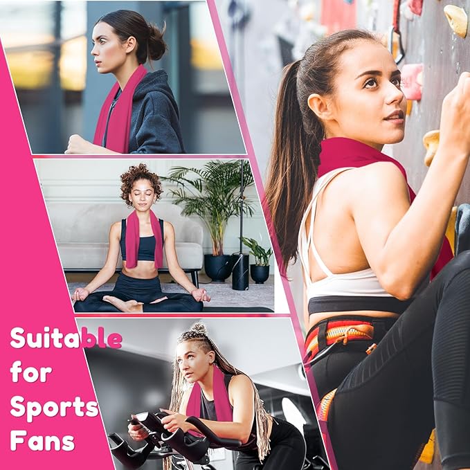 Honoson Cooling Towel Bulk - Neck & Face Cool Chilly Towels Microfiber Breathable Sport Sweat Rag for Gym, Yoga, Travel, Camping, Running, Outdoor