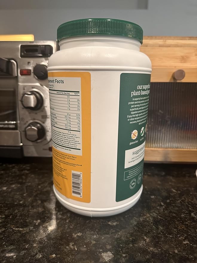 Nutranelle - Plant Based Protein Powder - 25 g Vegan Protein Powder with 30 Servings - Blended Rice & Pea with Superfoods & Amino Acids - Zero Sugar - Vanilla