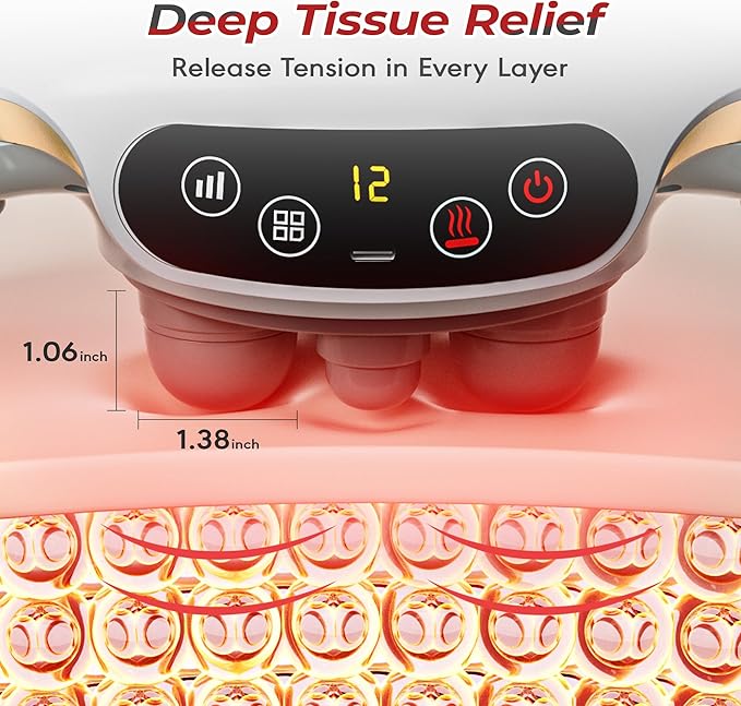 Electric Abdominal Massager, Stomach Massager for Digestion, Belly Cellulite Massage for Flattening Belly,Relieves Discomfort Caused by Bloating, Constipation,Stomach Pain, Gifts for Mom