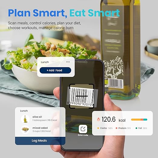 Etekcity Smart Scale for Body Weight Fat, Digital Bathroom Weighing Machine for Accurate BMI Muscle Mass Composition, Home Use Apple Health Compatible Fitness Equipment