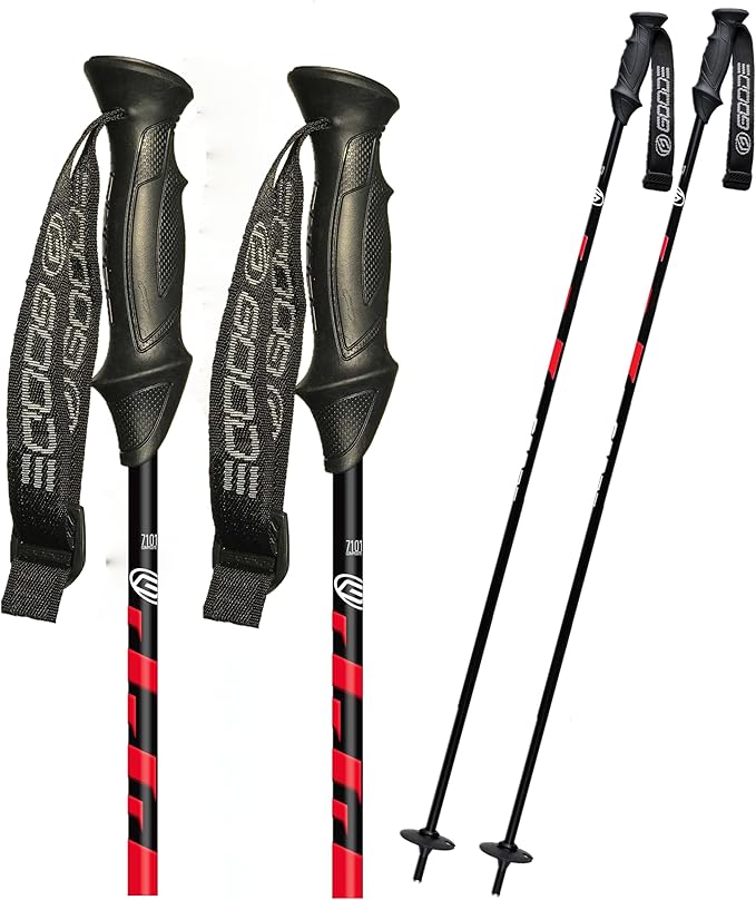 Goode - G-Max (Set of 2) - Our shafts use The Shock Absorption Properties of Carbon to Enhance Your Skiing Experience - Summit Red / 46"/115cm