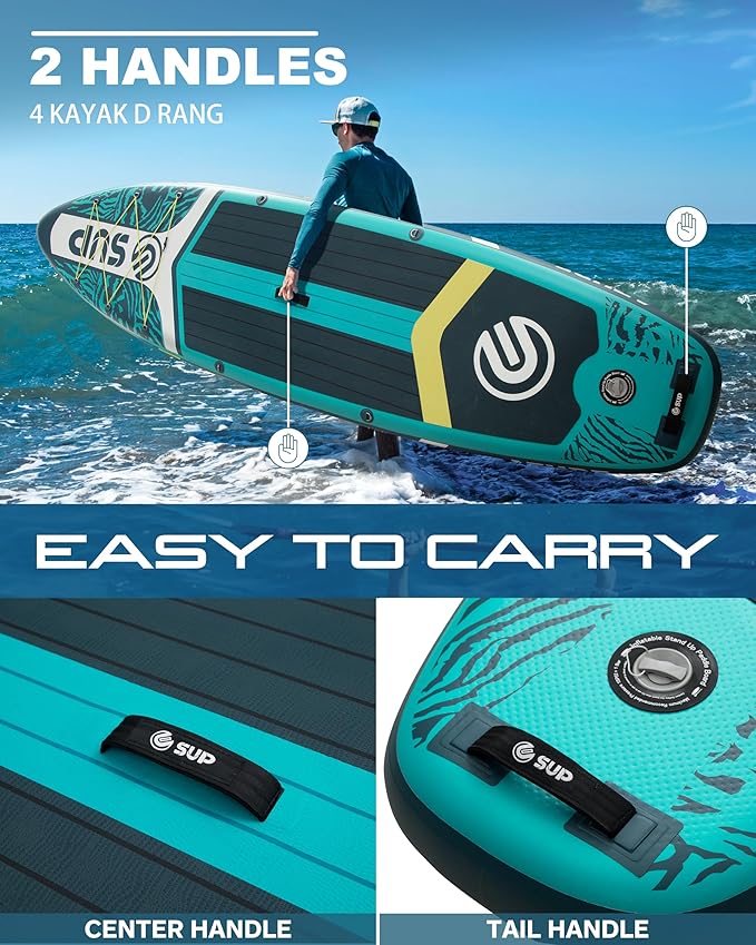 ESUP Inflatable Stand Up Paddle Board with Cup seat 33"/35" Wide Durable SUP, 11'/11'6" Stable Inflatable Paddle Boards for Adults & Youth of All Skill Levels