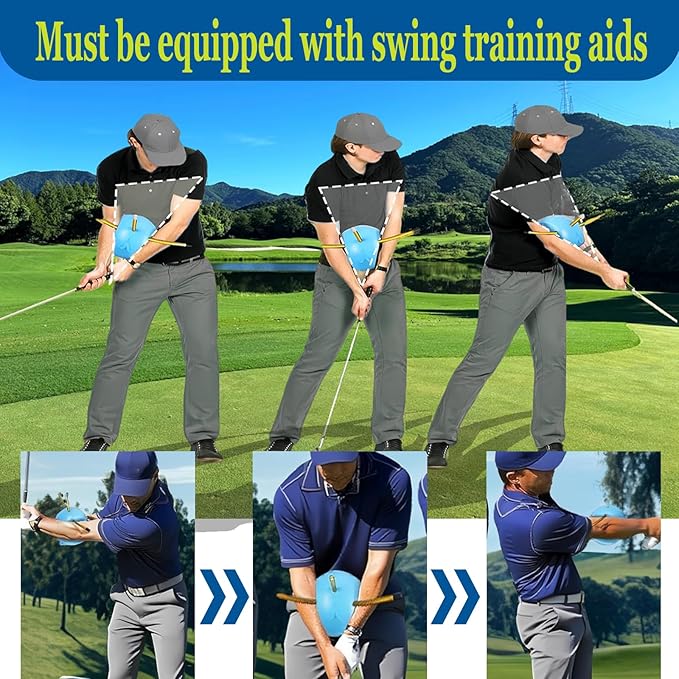 The Connector Golf Training Aid,Efficiency of Putting,Chipping,Golf Swing Trainer Aid,Training Aid Enhance Hand Positioning for All Skill Levels-Portable,with Anti Sip Adhesive