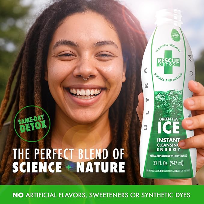 Rescue Detox ICE - Green Tea Flavor - 32oz | Maximum Strength