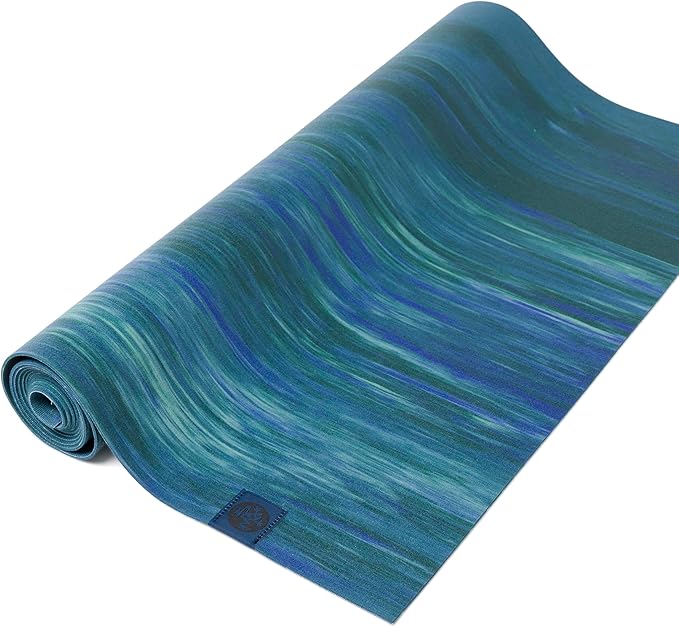 Manduka eKO SuperLite Yoga Mat - 1.5mm Natural Rubber | Foldable & Travel Friendly | Soft Textured Surface | Eco-friendly