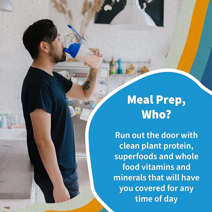 Garden of Life Meal Replacement Shakes, Raw Organic, Vanilla Protein Powder with Plant Based Pea Protein, Sprouts, Greens, Probiotics, Dairy Free 28 Servings